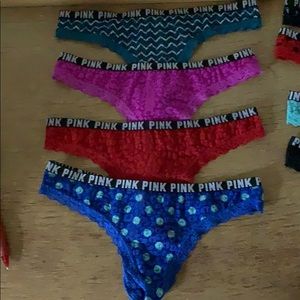 Vs Pink thing bundle 10 lace thongs